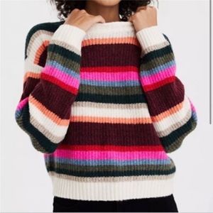 American Eagle Striped Colorful Cozy Sweater M